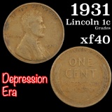 1931-p Lincoln Cent 1c Grades xf