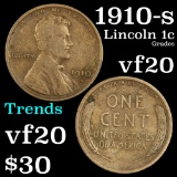 1910-s Lincoln Cent 1c Grades vf, very fine