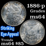 1886-p Morgan Dollar $1 Grades Choice Unc