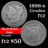 1896-s Morgan Dollar $1 Grades f, fine