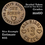 Brothel Token Good for One screw Grades BU