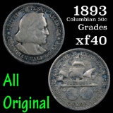 1893 Columbian Old Commem Half Dollar 50c Grades xf