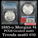 PCGS 1885-o Morgan Dollar $1 Graded ms63 by pcgs