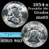 1954-s Franklin Half Dollar 50c Grades GEM Unc