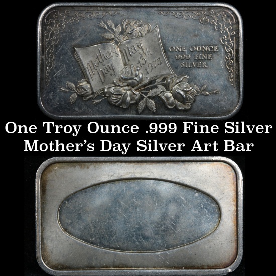 1 ounce .999 fine Silver Bar in Mother's DayTribute Design