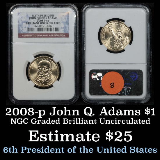 NGC 2008-p Presidential $1 Graded Brilliant Uncirculated By NGC