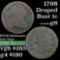 1798 Draped Bust Large Cent 1c Grades g+ (fc)