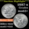 ***Auction Highlight*** 1887-s Morgan Dollar $1 Grades Select+ Unc (fc)