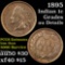 1895 Indian Cent 1c Grades AU Details
