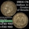 1864 CN Indian Cent 1c Grades xf details