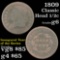 1809 Classic Head half cent 1/2c Grades g+