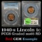 PCGS 1940-s Lincoln Cent 1c Graded ms65 RD By PCGS