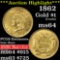 ***Auction Highlight*** 1862 Liberty Gold $1 Grades Choice Unc (fc)