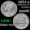 1951-s Jefferson Nickel 5c Grades GEM+ Unc