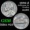 1959-d Jefferson Nickel 5c Grades GEM Unc