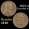 1925-s Lincoln Cent 1c Grades xf