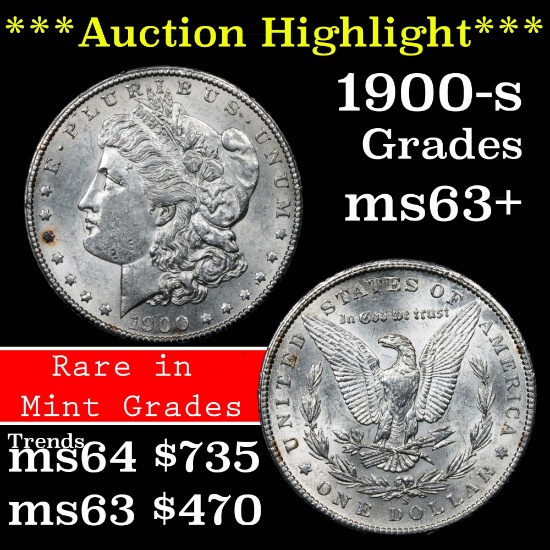 ***Auction Highlight*** 1900-s Morgan Dollar $1 Grades Select+ Unc (fc)