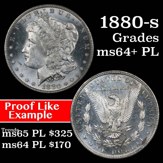 1880-s Morgan Dollar $1 Grades Choice Unc+ PL (fc)