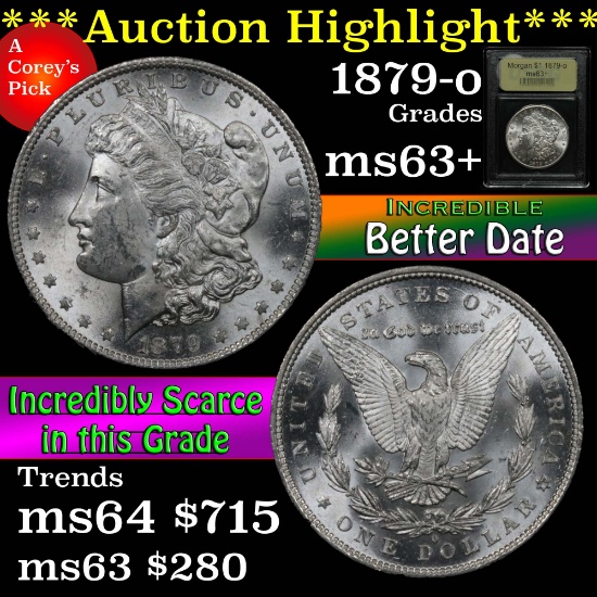 ***Auction Highlight*** 1879-o Morgan Dollar $1 Graded Select+ Unc by USCG (fc)