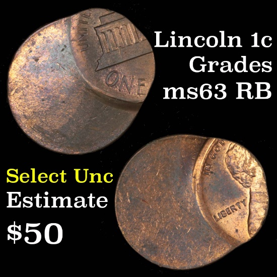 Mint Error Lincoln Cent 1c Grades Select Unc RB