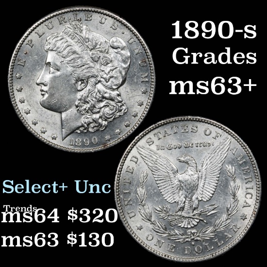 1890-s Morgan Dollar $1 Grades Select+ Unc (fc)