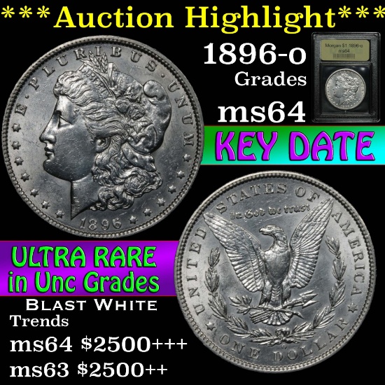***Auction Highlight*** Key Date 1896-o Morgan Dollar $1 Graded Choice Unc by USCG (fc)