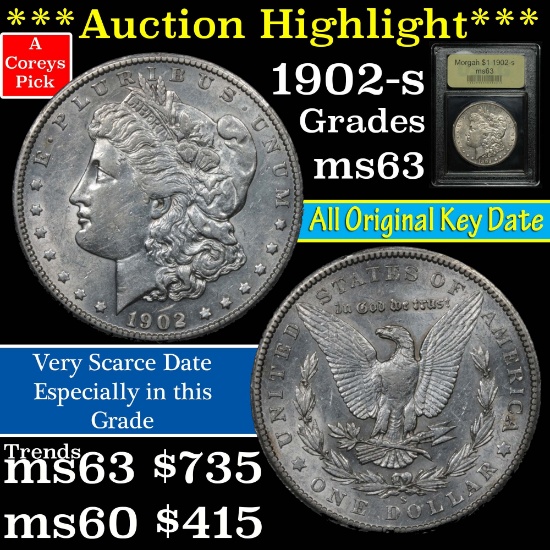 ***Auction Highlight*** 1902-s Morgan Dollar $1 Graded Select Unc by USCG (fc)