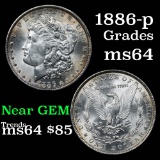 1886-p Morgan Dollar $1 Grades Choice Unc