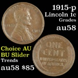 1915-p Lincoln Cent 1c Grades Choice AU/BU Slider