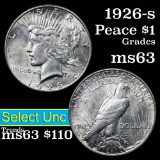 1926-s Peace Dollar $1 Grades Select Unc