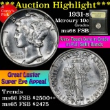 ***Auction Highlight*** 1931-s Mercury Dime 10c Graded GEM+ FSB by USCG (fc)