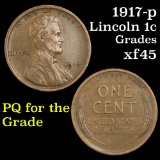 1917-p Lincoln Cent 1c Grades xf+