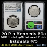 NGC 2017-s Kennedy Half Dollar 50c Graded Sp70 By NGC
