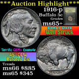 ***Auction Highlight*** 1916-p Buffalo Nickel 5c Graded GEM+ Unc by USCG (fc)