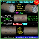 *Auction Highlight* Incredible Find, Unc Morgan $1 Shotgun Roll 1885 one end/cc mint other end (fc)