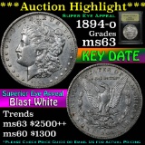 ***Auction Highlight*** Key Date 1894-o Morgan Dollar $1 Graded Select Unc by USCG (fc)