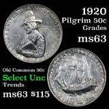 1920 Pilgrim Old Commem Half Dollar 50c Grades Select Unc