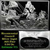 Bicentennial Council 13 orig States Ingot #26, British Attack Repulsed Charleston, 1.84 oz sterling