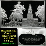 Bicentennial Council 13 orig States Ingot #27, Rodney Casts Deciding Vote - 1.84 oz sterling silver