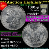 ***Auction Highlight*** 1891-p Morgan Dollar $1 Graded Choice+ Unc by USCG (fc)