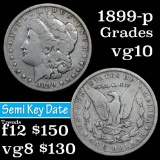 1899-p Morgan Dollar $1 Grades vg+