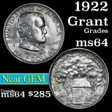 1922 Grant Old Commem Half Dollar 50c Grades Choice Unc (fc)