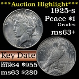 ***Auction Highlight*** 1925-s Peace Dollar $1 Grades Select+ Unc (fc)