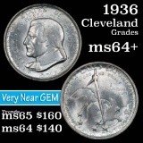 1936 Cleveland Old Commem Half Dollar 50c Grades Choice+ Unc