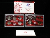 2001 United States Mint Silver Proof Set - 11 pc set, about 1 1/2 ounces of pure silver