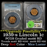 PCGS 1939-s Lincoln Cent 1c Graded ms66 RD By PCGS