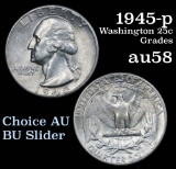 1945-p Washington Quarter 25c Grades Choice AU/BU Slider