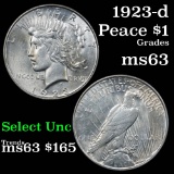 1923-d Peace Dollar $1 Grades Select Unc