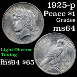 1925-p Peace Dollar $1 Grades Choice Unc