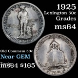 1925 Lexington Old Commem Half Dollar 50c Grades Choice Unc